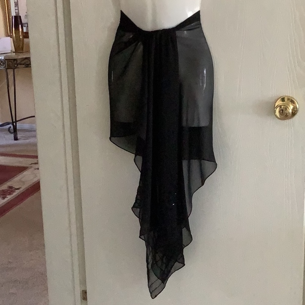 Sheer beach Skirt with Beads. Versatile piece you can wear many different